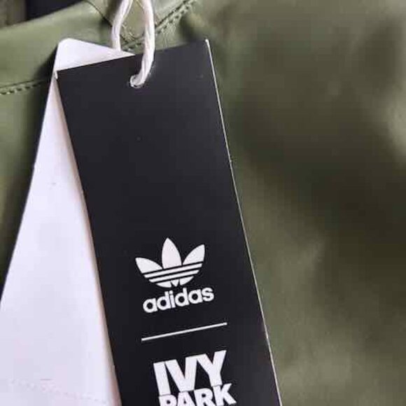Adidas Ivy Park Olive Green Faux Leather Leotard Bodysuit - Women's Large - Picture 6 of 13